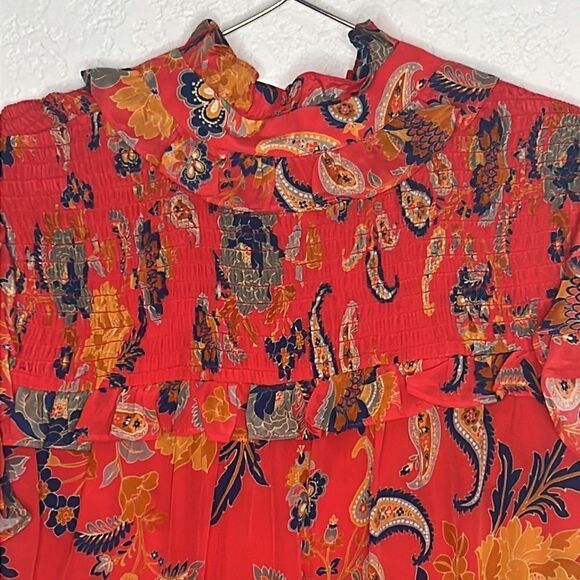 New GILNER FARRAR Sienna Blouse in Paradise Red Small - Picture 8 of 14